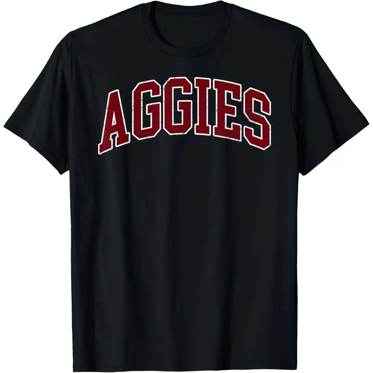 Retro Personalized Aggies-Red T-Shirt Pure Cotton Graphic Tees Menswear Top: Gifts for Men & Women