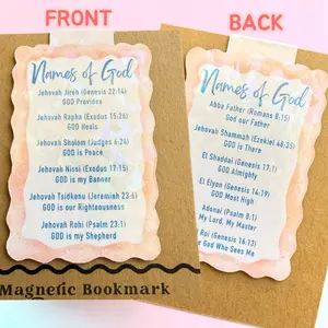 Names of God Magnetic Bookmark | Christian Scripture Bookmark with Holographic Finish
