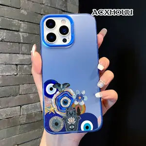 Compatible for iPhone 17 16 E 15 14 16promax 16pro 15pro 13 12 11 Case, Clear Case Evil Eye & Hamsa Collage Soft TPU Shockproof Protective Case Stylish Patterns phone case nic junk phone cases