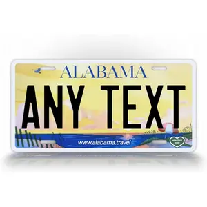 Custom Text New Alabama License Plate Novelty Replica Personalized AL Auto Tag