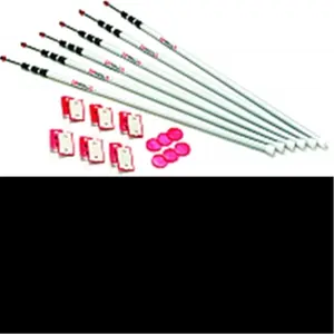 212 MAIN Zipwall SLP6 12 ft. Spring Loaded Poles (Spring Poles) with Snap-On Ends, Poly Bags, Individual Packs for Sailing Water Sports