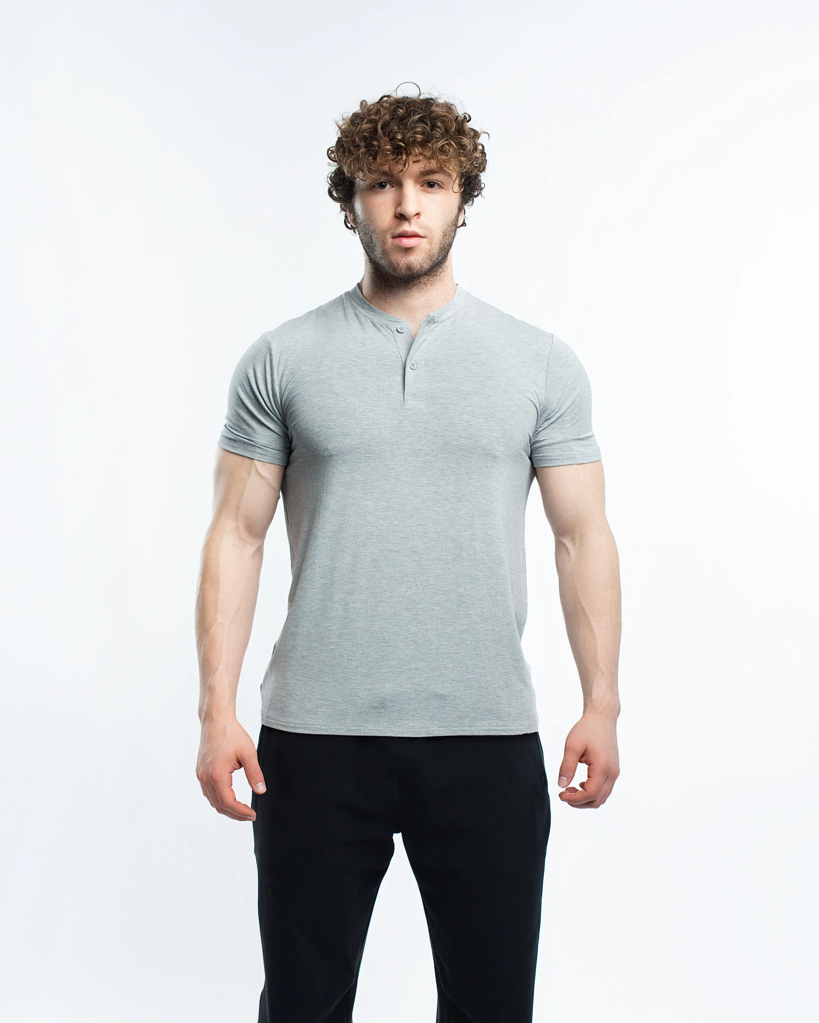 EKKO Blank Henley Short Sleeve | Premium Material | Men's Fit