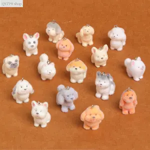 Resin Flocked Cute Puppy Keychain - Kawaii Animal Motif Charm for Women, Soft Plush Bag/Phone Case/Backpack Decor, DIY Accessory, Girls' Gift for Daily Use & Travel, Keychains For Women, Cute Keychains