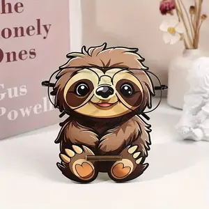 Wooden Sloth Glasses Frame&Fashion Glasses Display Stand, Glasses Holder - Cute Animal Design, Durable Wooden Structure, Home and Office Desk Decoration, Holiday Birthday Gifts for Women, Fun Home Decor, Creative Decoration, Novelty Gifts