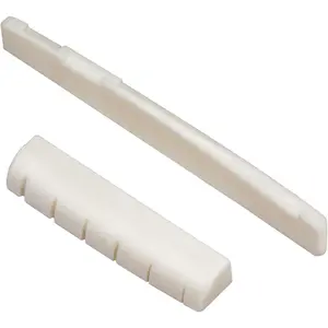 6 String Acoustic Guitar  Bridge Saddle and Nut Made of Real  for Acoustic Folk Guitar