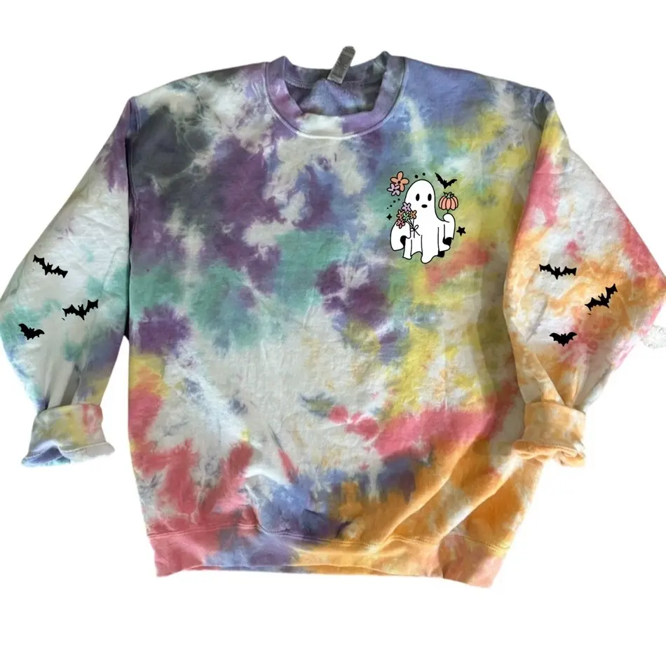 *Made to Order* Updated 2024 Spooky ghost Halloween TIEDYE Cotton Tops