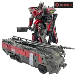 Autobot Fire Engine Truck Robot Transformation Toy Alloy Model Action Figure Gift 10.24 inches