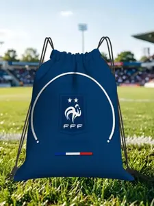1 pc France Football Drawstring Bags Travel Unisex Storage Organize Bundle Pocket Rope Bag Match Day Essentials