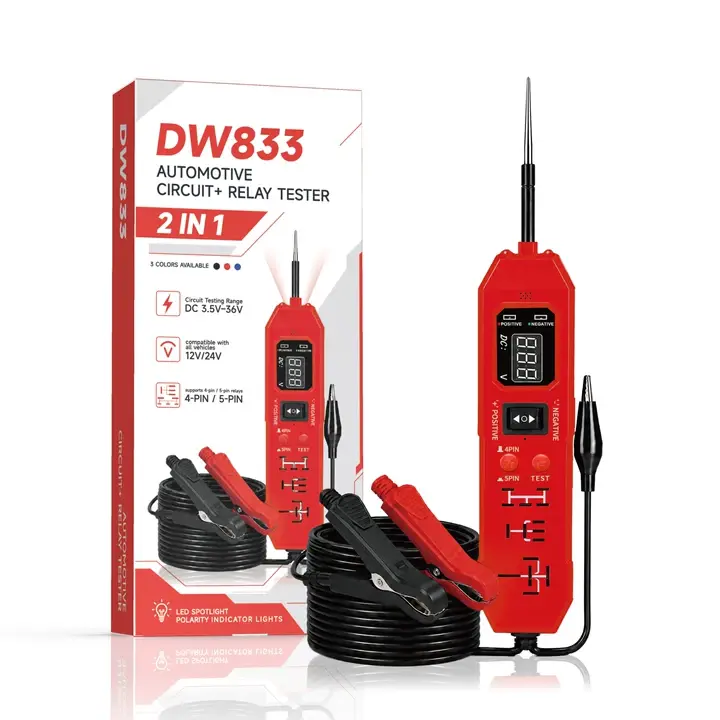 3 in 1 Power Circuit Probe Tester,Test Light,relay tester , Fuse & Voltage Tester,Automotive Circuit & Relay Tester,12V/24V Vehicle Electrical Diagnostic Probe,Voltage Polarity Continuity Short Circuit Detector for Auto Repair