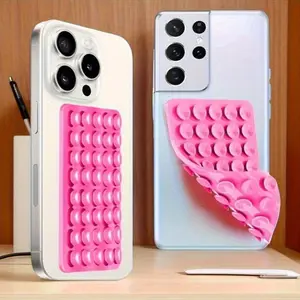 Silicone Suction Cup Phone Stand, Smartphone Adhesive Holder, Octobuddy Suction Phone Mount, Phone Grip, Durable and Safe Design