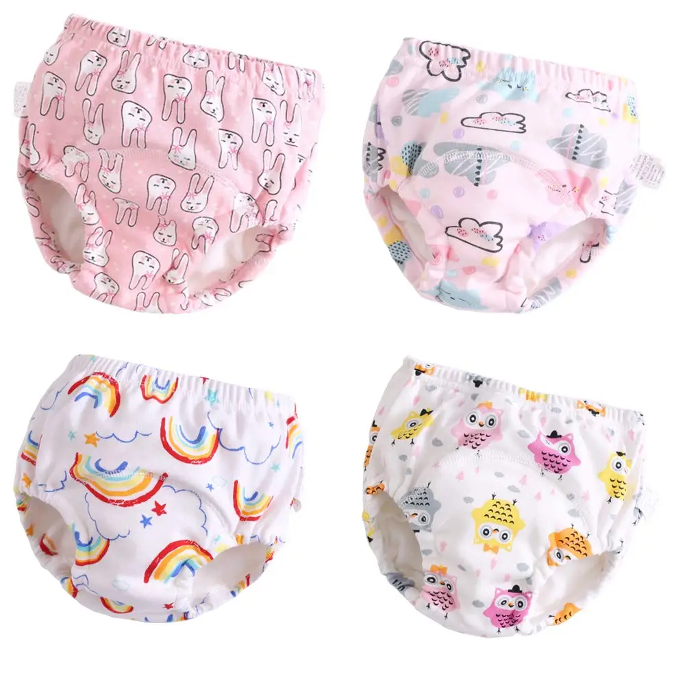 Max Shape Toddler Potty Training Pants 4 Pack,Cotton Training Underwear Size 2T,3T,4T,Waterproof Underwear for Girls and Boys