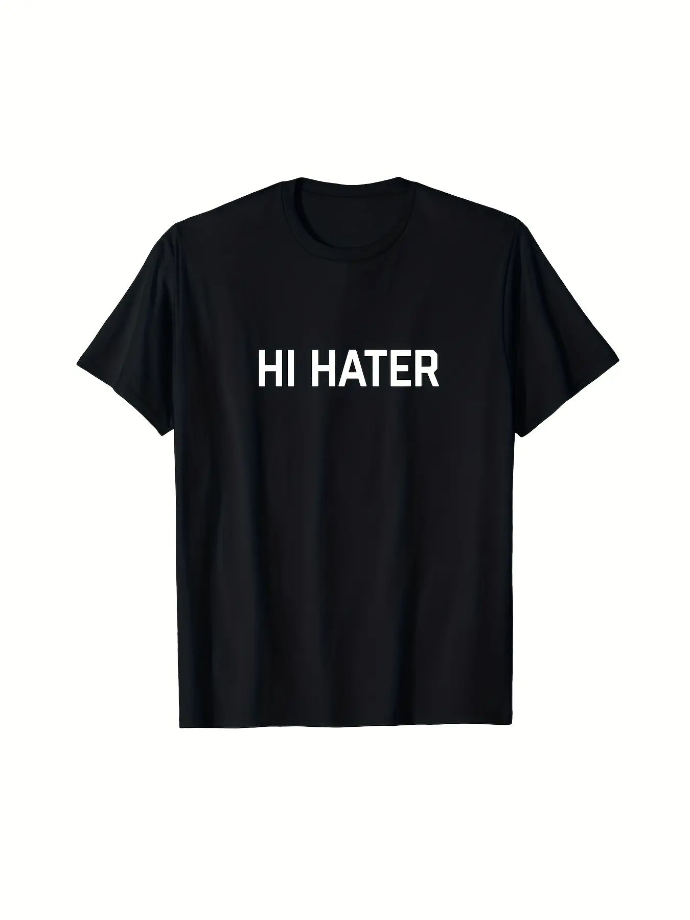1pc Funny Hi Hater Bye Hater Graphic T Shirt for M unisex soft cotton short sleeve t shirt, vintage graphic casual tee for men women teens, perfect birthday holiday gift for camping travel gym daily street casual wear