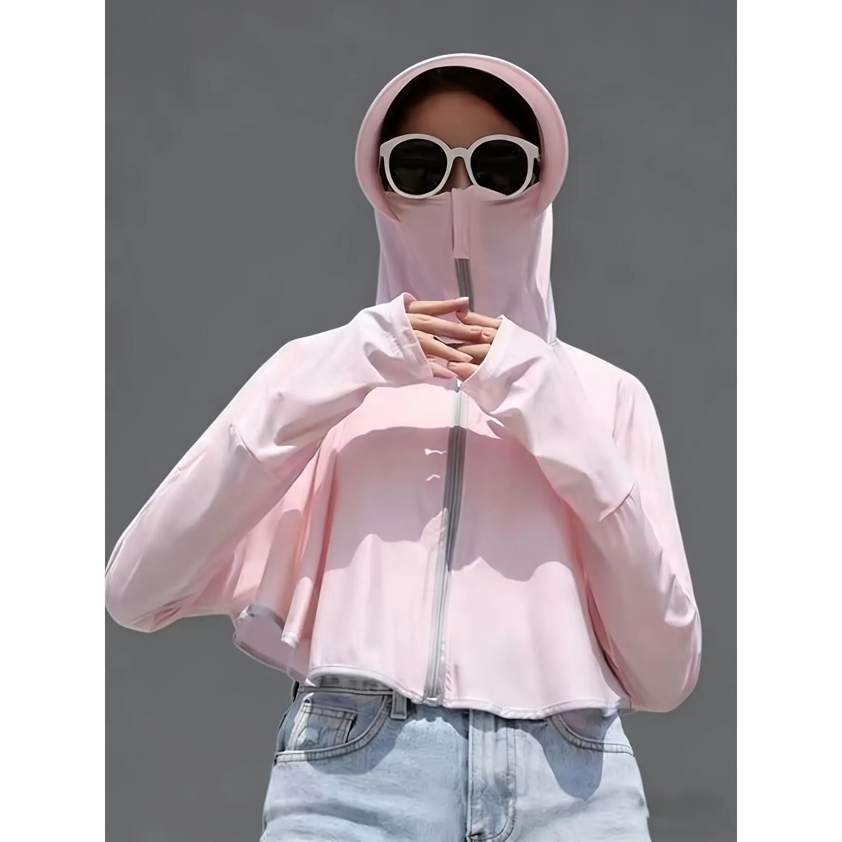 Pink (ice silk) large hat