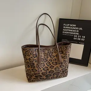 Upgraded-Luxury Leopard Print Tote Bag-Spacious & Stylish Carryall for Women