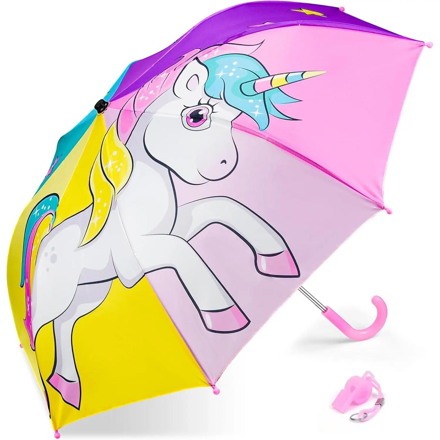 Umbrella, Windproof Auto Open Stick Umbrellas for Rain  Girls Boys...