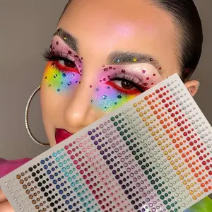 15 Colors 900 Crystal Diamond Stickers, Sizes 3/4/5mm, Self-Adhesive Backing, Face and Body Decoration, Stage Performance, Concerts, Parties, DIY Projects