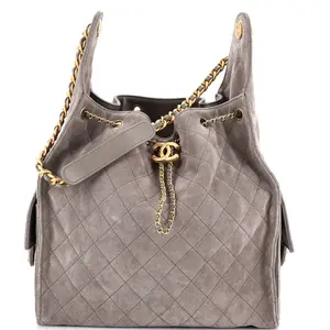 Pre-owned CHANEL Suede Shoulder Bags 25 Hobo Bag Quilted Medium by Rebag