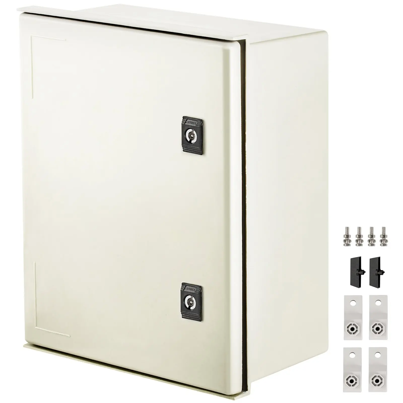NEMA Steel Enclosure 16 X 12 X 8 Inches, NEMA 4X Fiberglass Electrical Box, IP66 Weatherproof Dustproof Outdoor Indoor Junction Box With Mounting Plate, 40 X 30 X 20 Cm, Corrosion Resistant Enclosure