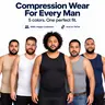 QORE LOGIQ - Men's Compression Tank Top | Sleeveless Shapewear Undershirt, Slim-Fit Menswear Undergarment with Tummy Control, Sleeveless Frees Arms to Move, Supportive Yet Flexible for Movement