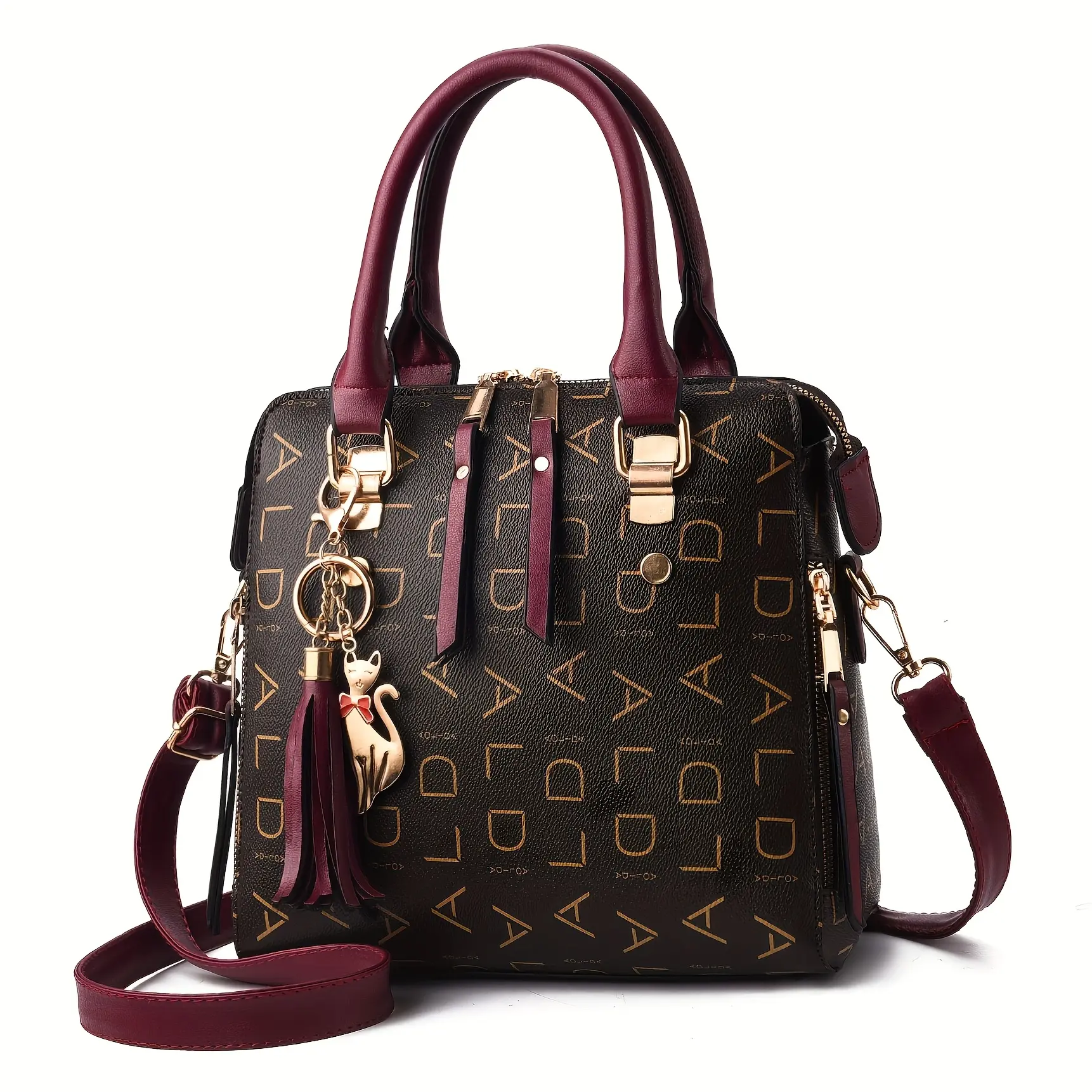1 pcs ladies fashion crossbody bag, zipper closure shoulder handbag, polyester lining, colorful monogram print on the edge, casual ladies purse, wallet crossbody bag crossbody  bag  women tiktokshopsummersale tiktokshopbacktoschool