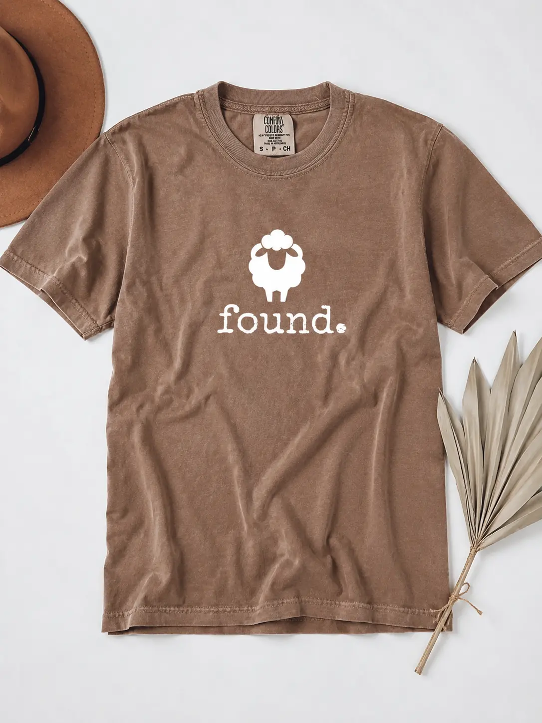 Comfort Colors Found Psalm 23 Sheep T-Shirt, Minimalist Christian Lamb Graphic Tee, Faith Based Scripture Shirt, Religious Gift for Believers - TrendWear USA