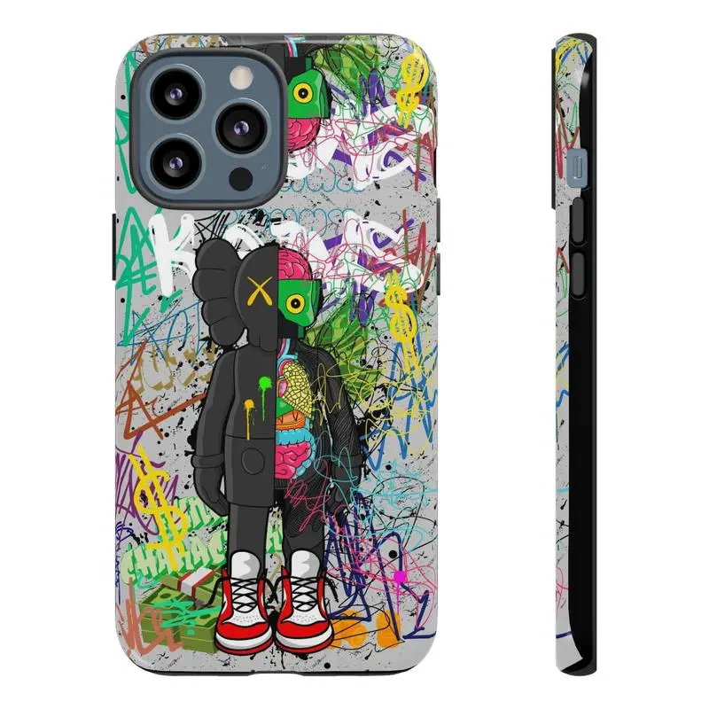 Kaws Themed Phone Case Premium Matte Texture, Protection, Shockproof, Anti-Drop, Anti-Fingerprint For IPhone 17-12, Pro Max, Pro Plus, and Samsung S25-22 Protection Safety