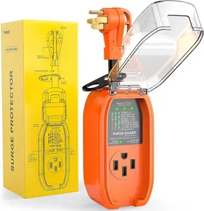 Nilight 50Amp RV Surge Protector Circuit Analyzer 4200 Joules Voltage Monitor High Low Spikes 125V/6250W ETL Listed with Extension Cord for RVs Camper Van