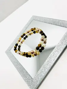 Handmade 6mm Tiger’s Eye, Citrine & Rose Gold Bracelet – Mad Mellow