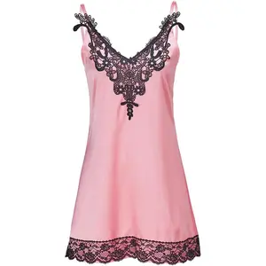 MelangCos 13 Going On 30 Cosplay Costume Sleepwear Dress Women's Sexy Lace Satin Lingerie Jenna Pink Nightgown