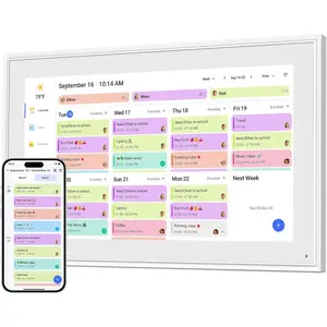 Canupdog 15.6 Inch Digital Calendar, Electronic Planner & Chore Chart with 1920x1080P IPS Touchscreen, Task Rewards System, Interactive Display for Family Schedules Gifts for Women Mom