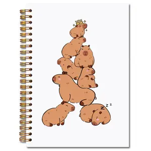 JINYO Capybara Notebook, Capybaras Lover Gifts Journal, Cute  Journal for Women, Spiral Notebook 5.5x8.3 Inch, Capybara School Supplies