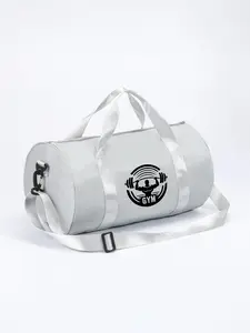 Gym Weightlifting Muscle Print Round Fitness Bag, Large Capacity Sporty Backpack, Handheld Crossbody Travel Bag, Versatile Two-In-One Design