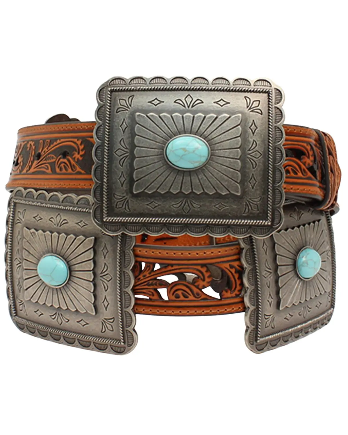Ariat Women's Women'S Turquoise Concho Western Belt - A1532108 Ariat Women's Women'S Turquoise Concho Western Belt - A1532108