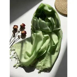 Lime Breeze Fringe Scarf