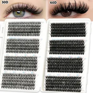 30D+60D eyelash set, large-capacity DIY single eyelash, soft, Lightweight, simple and comfortable to wear, suitable for all eye types, daily stage makeup, dating, suitable for beginners to reuse, eyelashes, false eyelashes