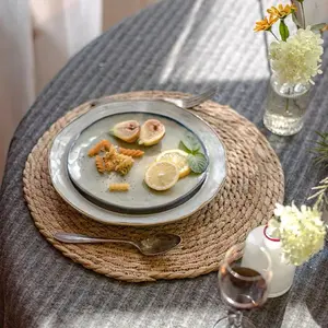 Handmade Woven Rattan Placemat, Handwoven Tea Cup Insulation Pad, Round Shape Table Mat, Home Decor, Versatile Decor, Wedding Party Decoration, Tableware, Coasters, Unique Texture