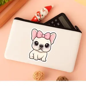 Cute white French Bulldog small bag