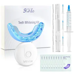 VEVOR Teeth Whitening Kit with LED Light, 32 LED Accelerator Lights, Whitening Gel Syringe, Desensitizing Gel, and U-Shaped Tray, Wireless Portable Kit Fast and Effectively Removes Stubborn StainsVEVOR Super Brand Day