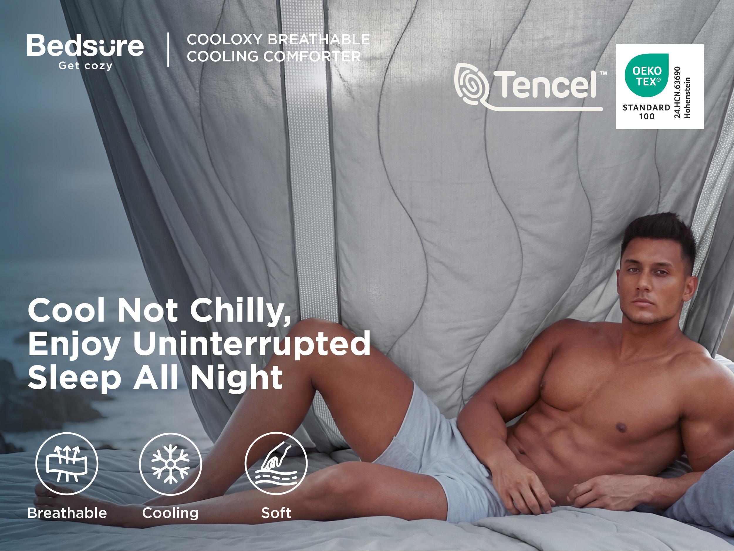 Bedsure Cooling Comforter - Cooling Blankets for Hot Sleepers, Ultra-Soft Summer Comforter, Q-Max>0.45 & GentleSoft Value 204.07, 4X Breathable, Oeko-TEX Certified