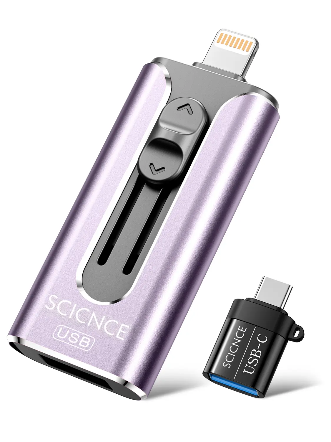 SCICNCE 256GB Portable Memory Stick Flash Drive, Compact USB Type-C Photo Stick for Photos/Videos Backup, Plug-and-Play, No App Required, Compatible with iPhone, iPad, Android, PC, Flash Drives