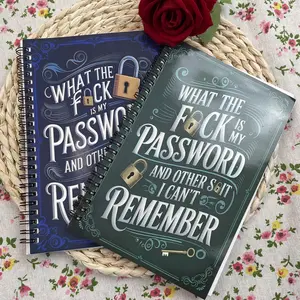 What the Fck is My Password & Other Stuff I Can't Remember Spiral Bound Password Keeper Notebook for Website E-mail Username Date Logbook