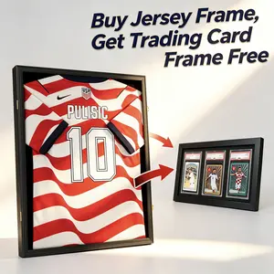 Buy 1 Get 1 Free Card Frame – Jersey Frame Display Case with 98% UV Protection for Football, Baseball, Basketball, Hockey, Soccer, Uniform & T-Shirt