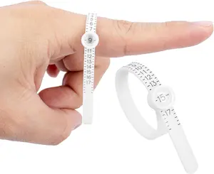 TUNQISM 1-17 USA Rings Size Upgraded Ring Sizer Measuring Set Reusable Finger Size Gauge Measure Tool Jewelry Sizing Tools (white)