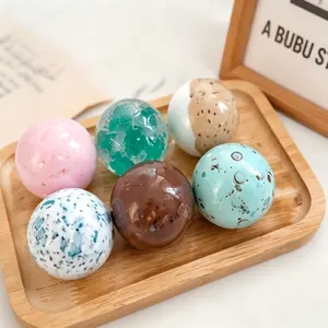 6 Pack Handmade Resin Stress Relief Balls - Assorted Unique Aesthetic Bubble Texture Sensory Fidget Squish Orbs, Cute Anxiety Relief Toys for ADHD Sufferers, Busy Workers, Desk Decor, Classroom Daily Relaxation Non-Rebound Party Gift