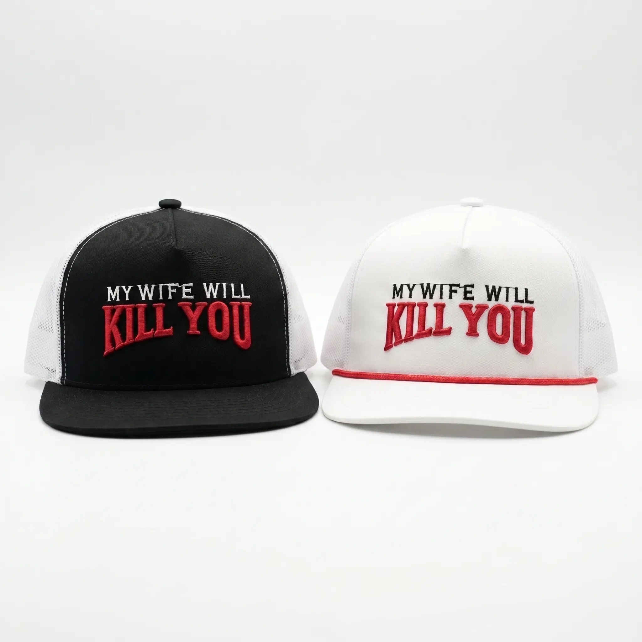 My Wife Will Kill You Trucker Hat | FunnyStatement Snapback | Unisex Vintage CaplUnisex Mesh Cap Premium Trucker Hat