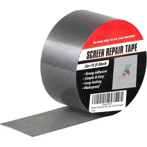 Window Screen Repair Tape, 2 in X 15 FT (180IN) Screen Repair Kit for Windows or Doors,  Adhesive Screen Patch Repair Kit Mesh Repair (Grey, 15 FT)