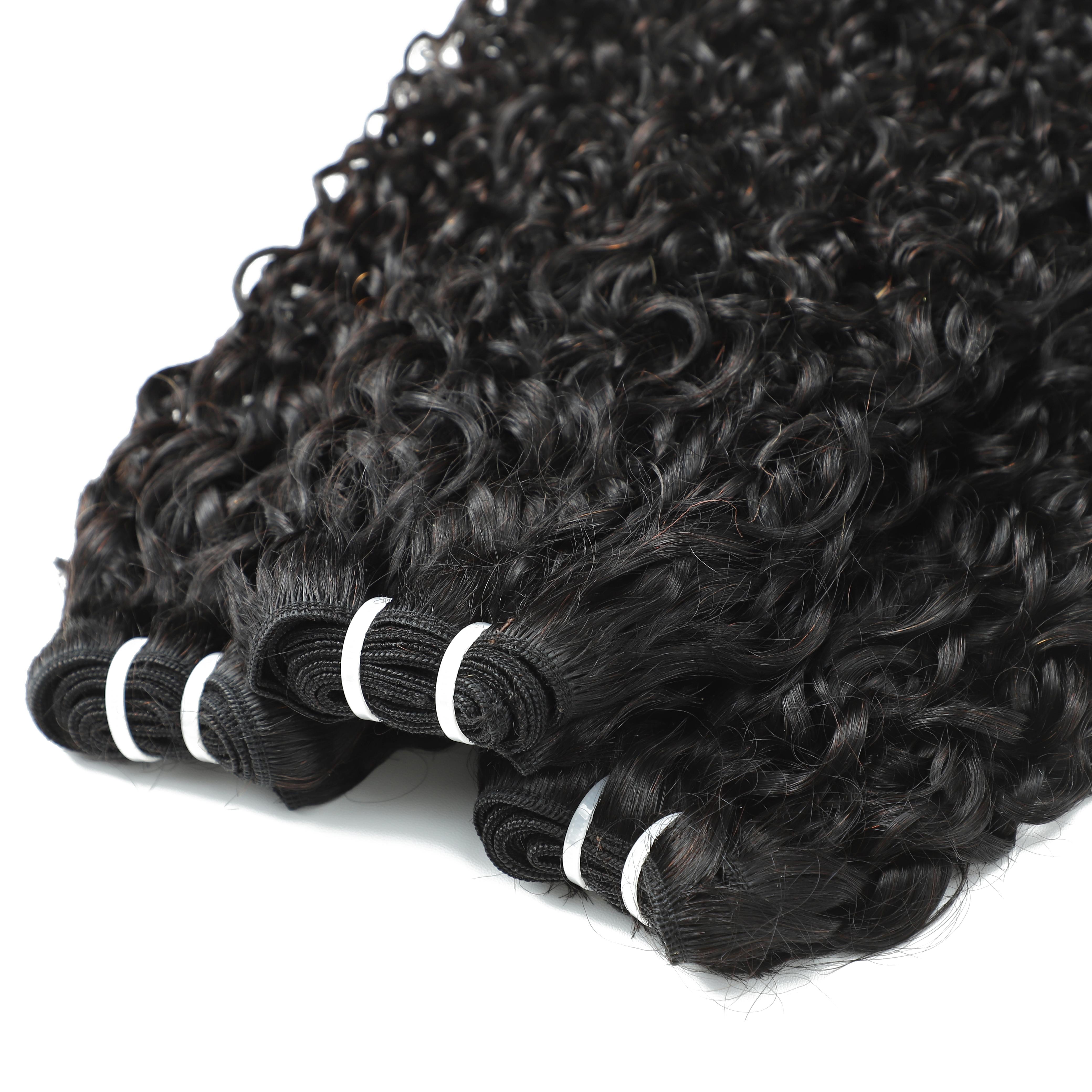 Karlami Hair Burmese Curly Bundles with Spriral End 3c4a Quick Weave Pixie Curly Bundles Human Hair 14-30inch Loose Deep Wave 100% Virgin Body Wave Bundles Sew in Extension Straight Bundles with 5x5 Closure Human Hair Bundles for Women Natural Black