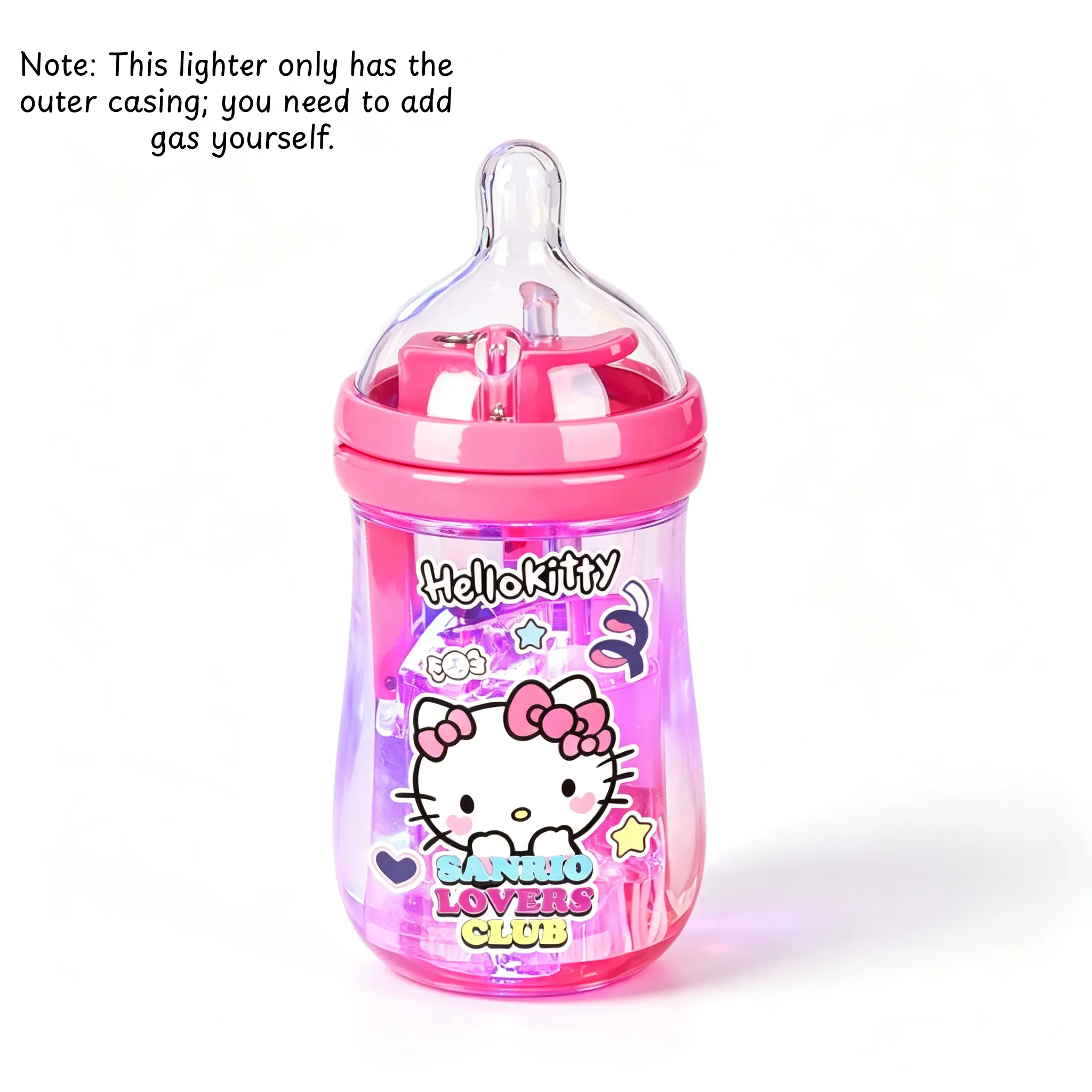 Sanrio Hello Kitty Refillable Butane Gas Lighter, Cute Cartoon Pocket Lighter, Novelty Smoking Accessory Gift for Girls