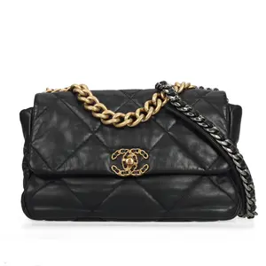 Pre-owned CHANEL Leather Shoulder Bags Black 91730278