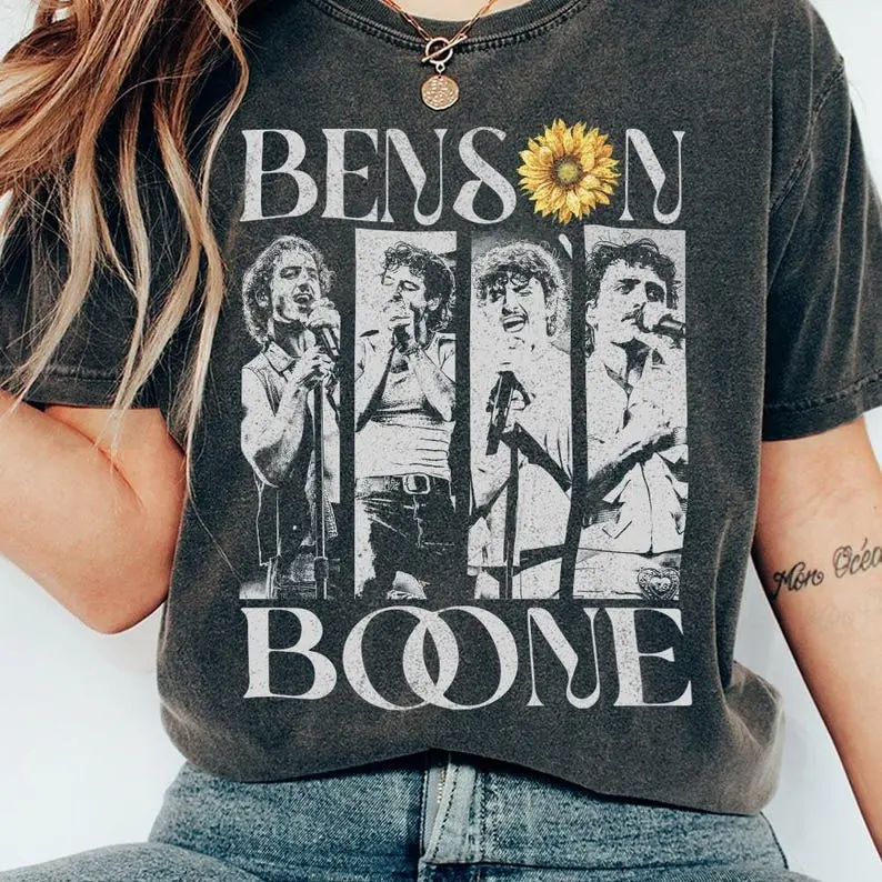 Comfort Colors Benson Boone Vintage Shirt, Tour Album 2025 Concert Gift Unisex, Unisex Fan Shirt | Vintage Music Tour Vibe Tee Inspired by Boone